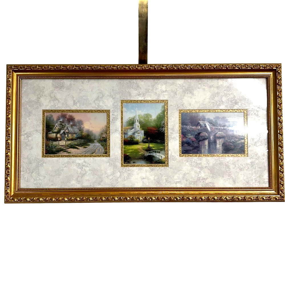 Thomas Kinkade Prints Tea Cup Cottage Hometown‎ Chapel Blossom Bridge
